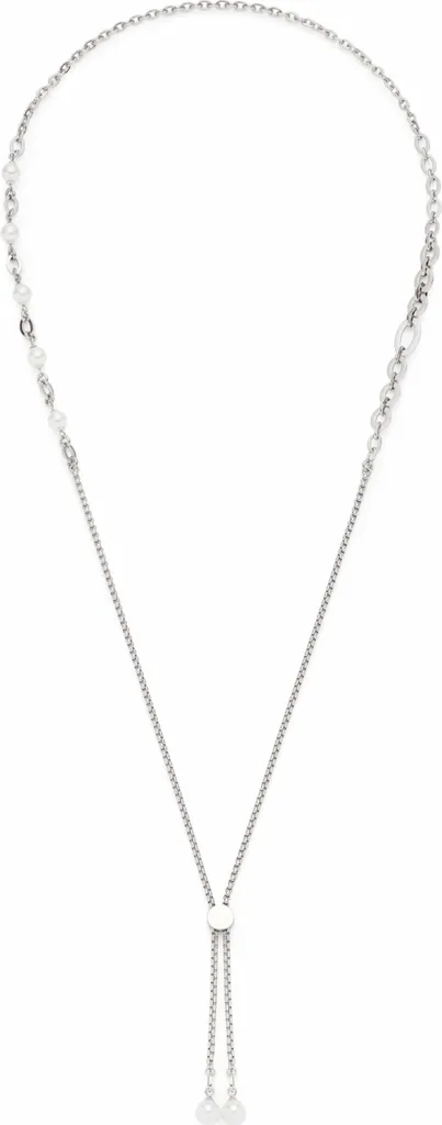 Collana a Y Leonardo Jewels Almina: Eleganza in Acciaio e Perle 023536