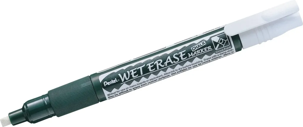 Pentel Wet Erase Marker Craie Liquide Blanche Boîte de 12 Marqueurs SMW26
