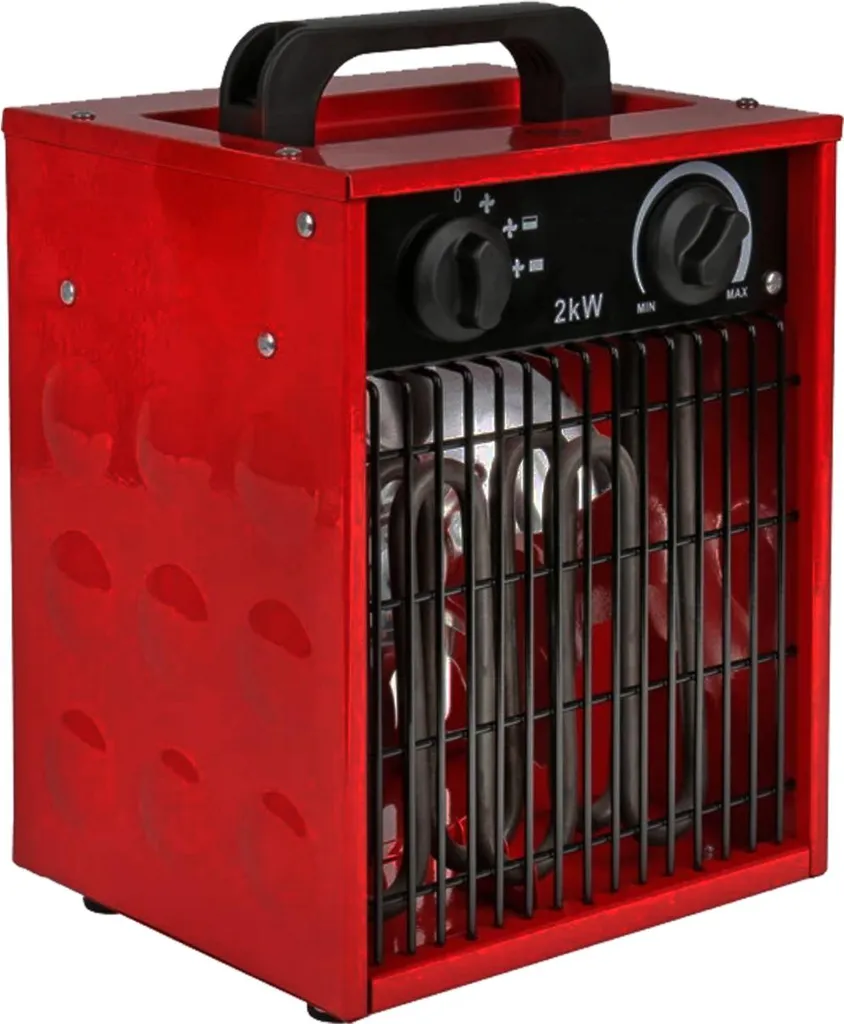 SHE Radiateur soufflant industriel 2000W - Lot de 3 pièces rouge intense - 3