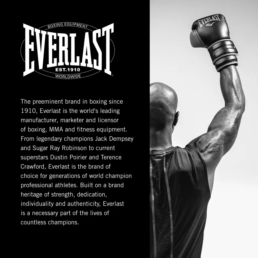 Gants de Boxe Entraînement Everlast Powerlock 2R Noir en Taille 16oz - 7