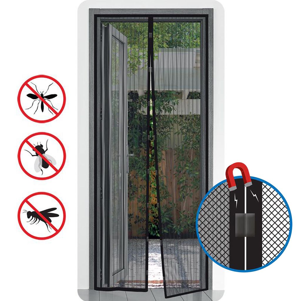 Insektenschutz Netz mit Magnetverschluss Fliegengitter Tür Balkontür Vorhang