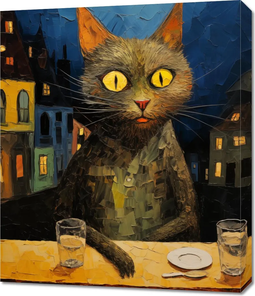 Décoration Murale Observateur nocturne 60x70 cm - Toile Haut de Gamme