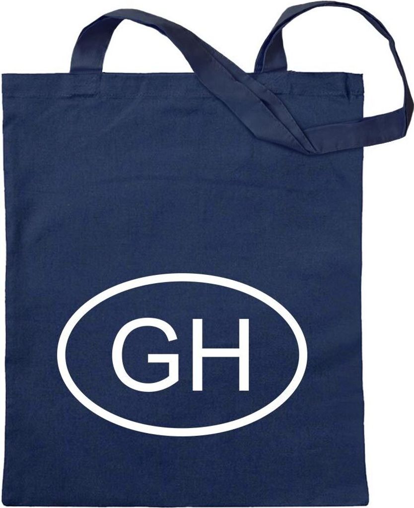 Kiwistar - Baumwolltasche - dunkelblau - Ghana GH - Turnbeutel Fun Rucksack Sport Beutel Gymsack Ziehgurt