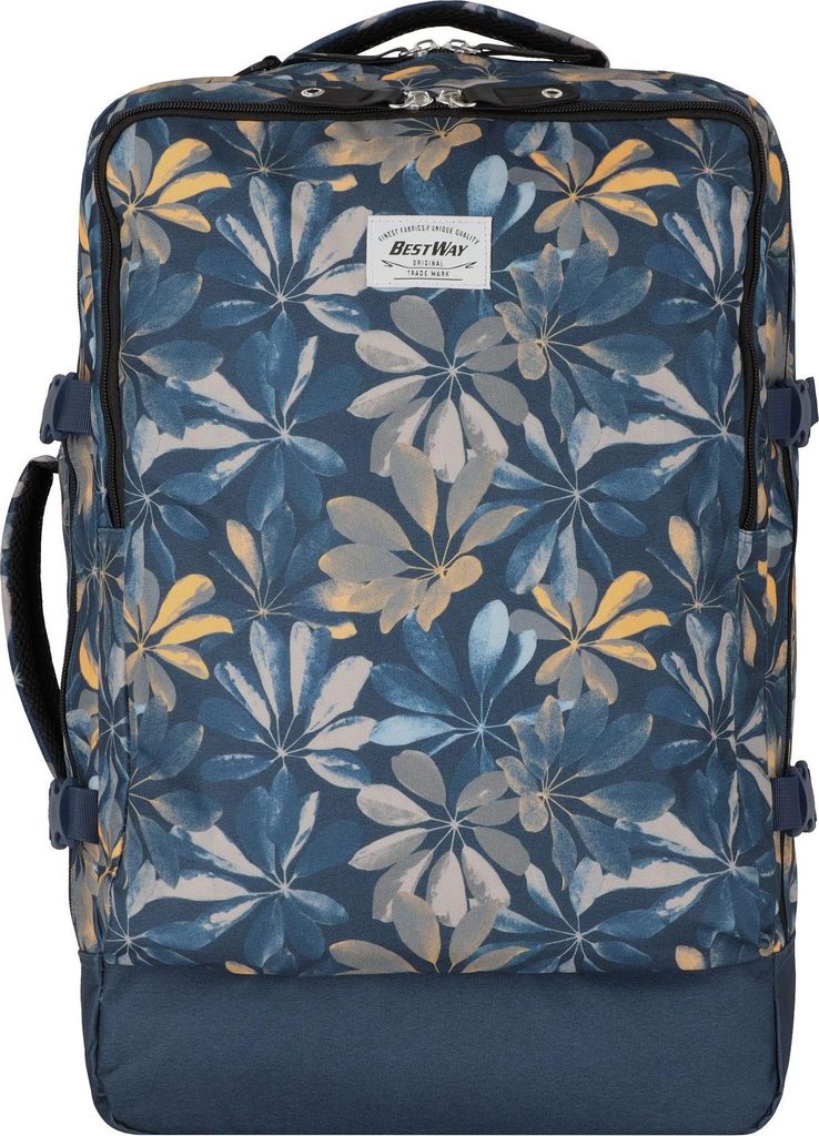 BestWay Reiserucksack #Cabin Pro Print *dunkelblau/ocker Produktbild 