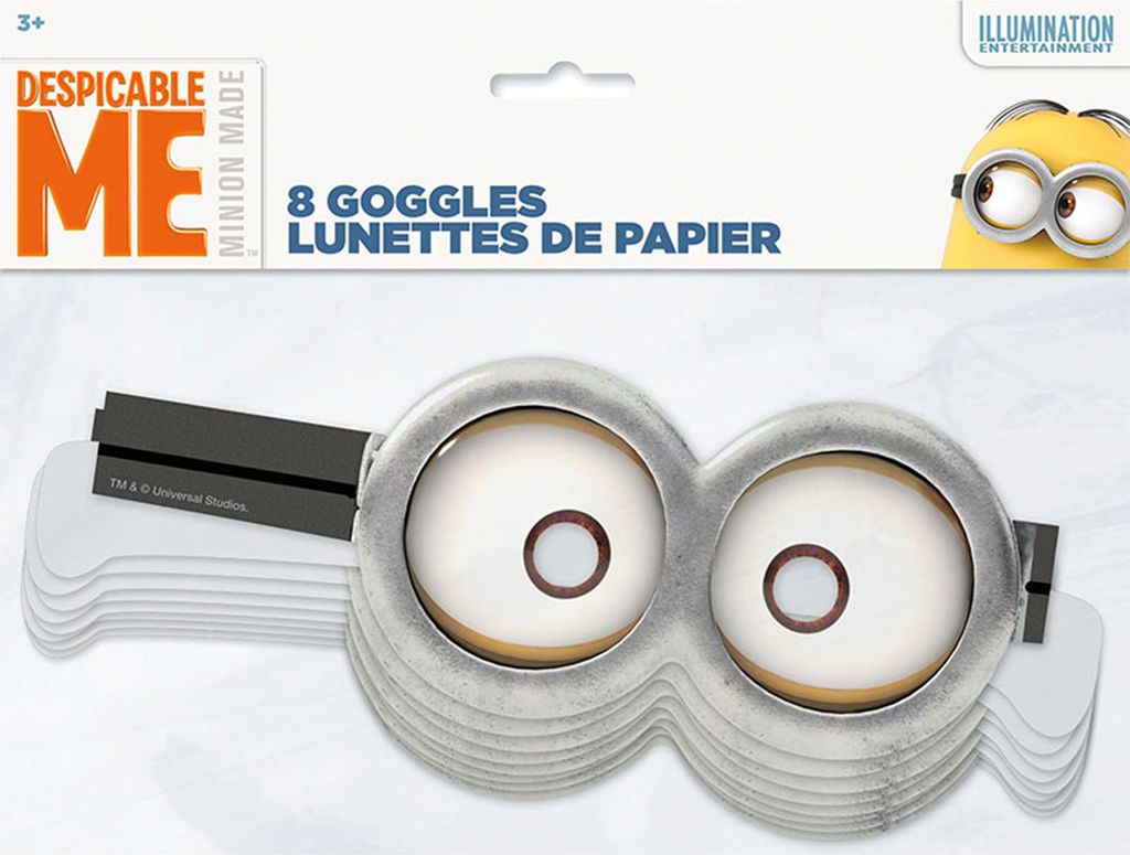 Minions Deko | 8 lustige Papierbrillen Produktbild 
