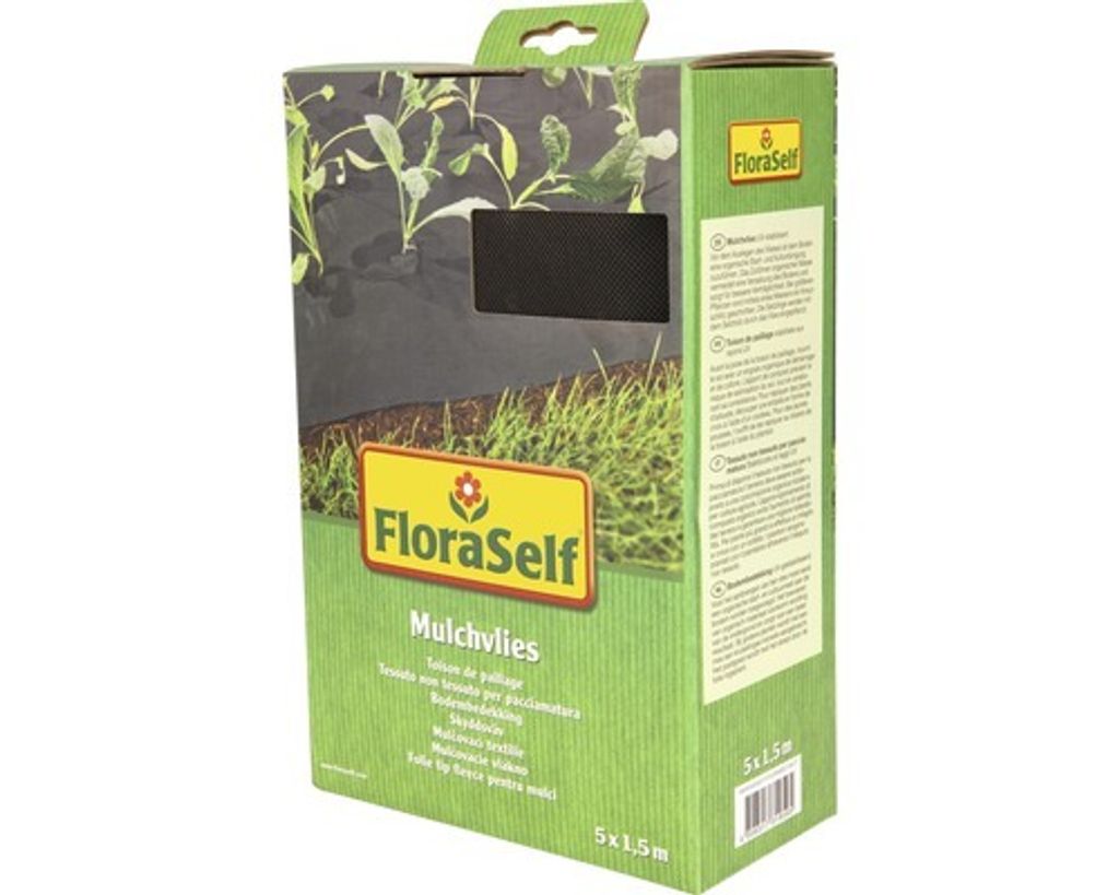 Mulchvlies FloraSelf 5x1,5 m 50g/m² schwarz Produktbild 