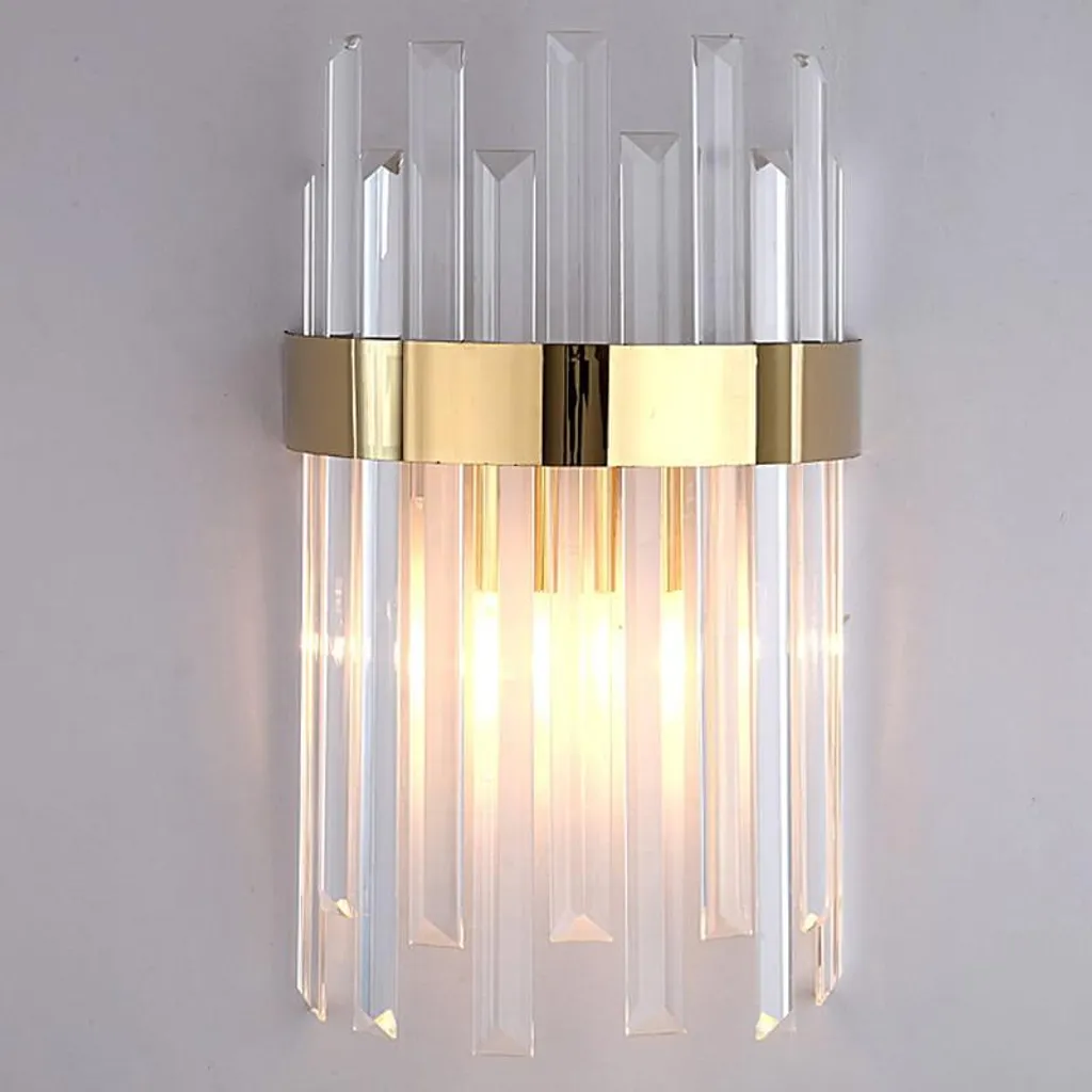 Applique murale Luxor Golden Crystal en métal doré et cristal luxueux