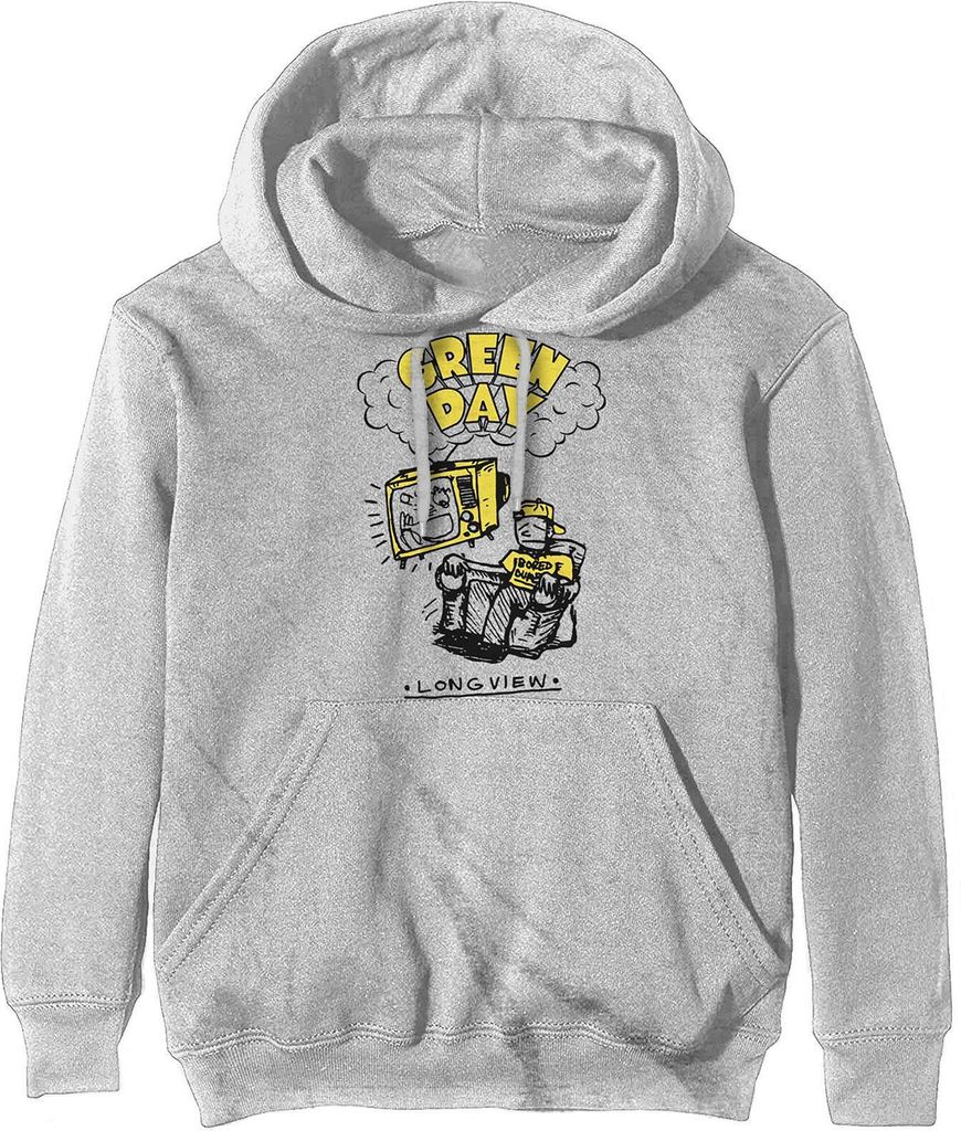 Green Day - "Longview Doodle" Kapuzenpullover für Herren/Damen Uni RO1013 (L) (Naturweiß)