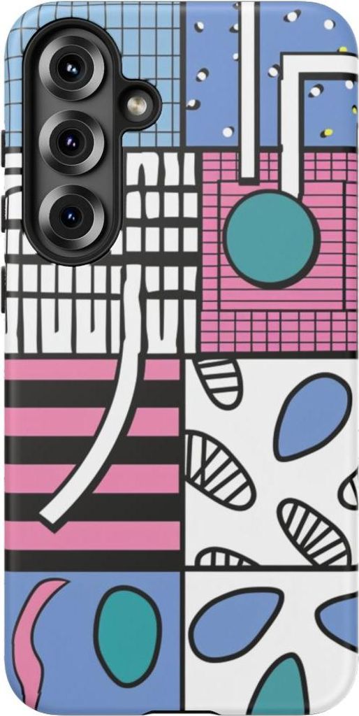 Buntes geometrisches Muster – Hülle Kompatibel mit Samsung Galaxy S25 Plus