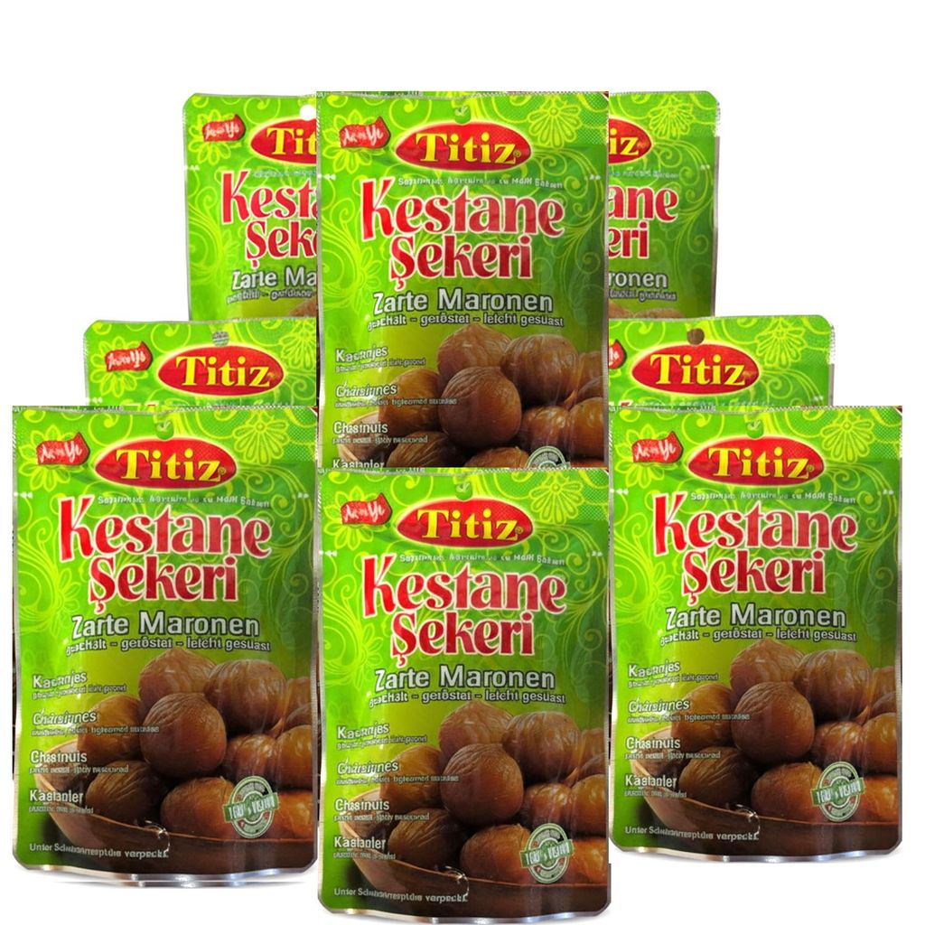Titiz Zarte Maronen, Leicht Gesüßt Vorteilspack 8 x 125 g, Vegan