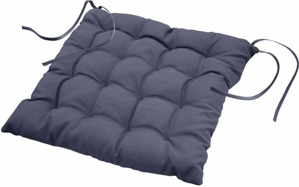 Poduszka na krzesło pikowana z wiązaniem ESSENTIEL, 40 x 40 Zdjęcie produktu 1