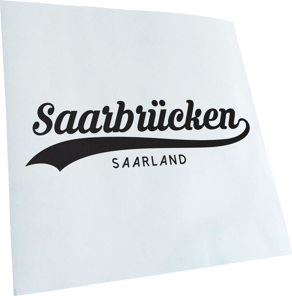 Kiwistar - Autoaufkleber - Saarbrücken Saarland - Mattschwarz - 40x11cm - Aufkleber für Auto, Laptop, Fahrrad, LKW, Motorrad Mehrfarbig JDM Decal...
