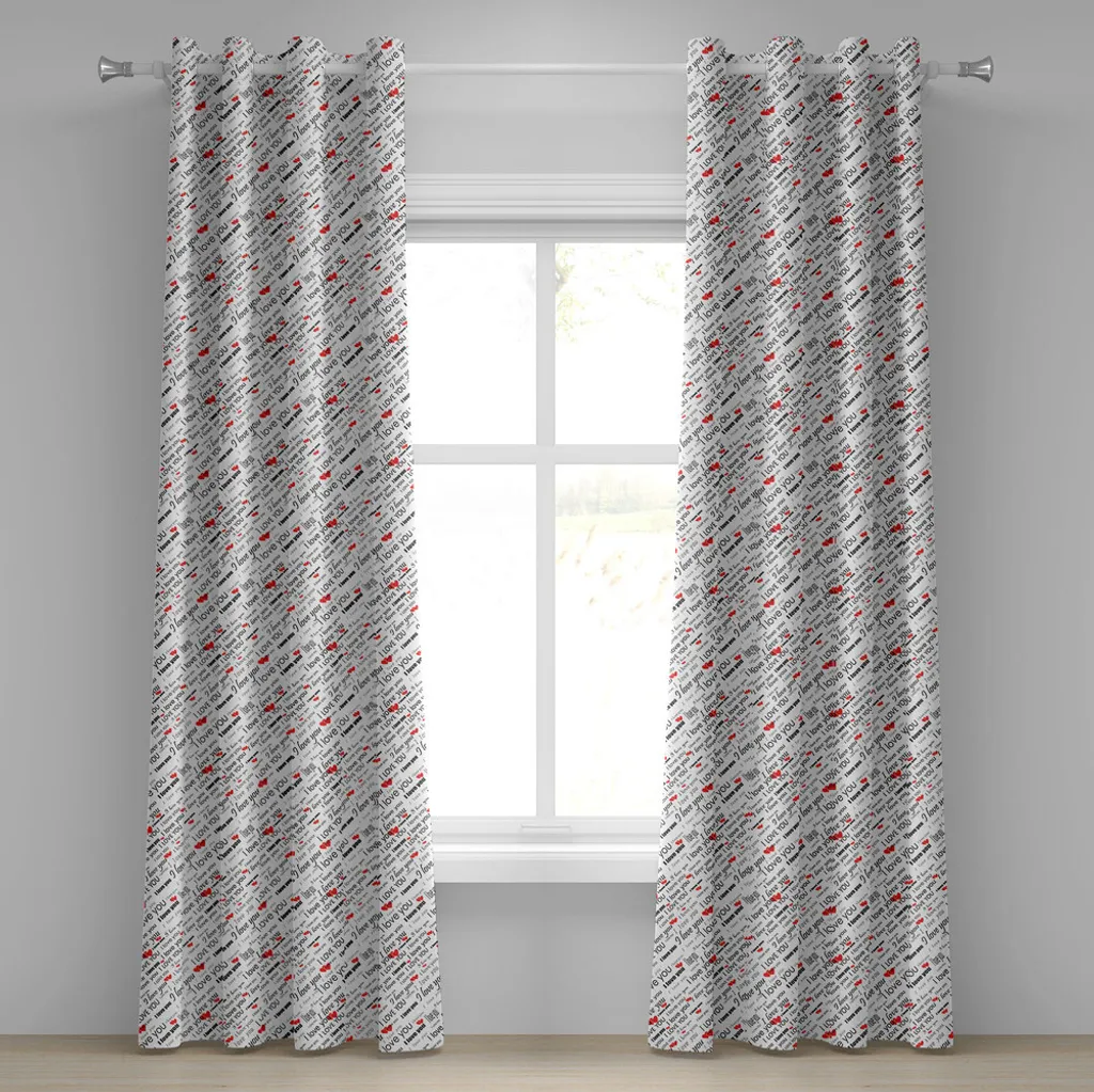 Rideaux décoratifs à motifs cœurs pour chambre et salon 280x175 cm
