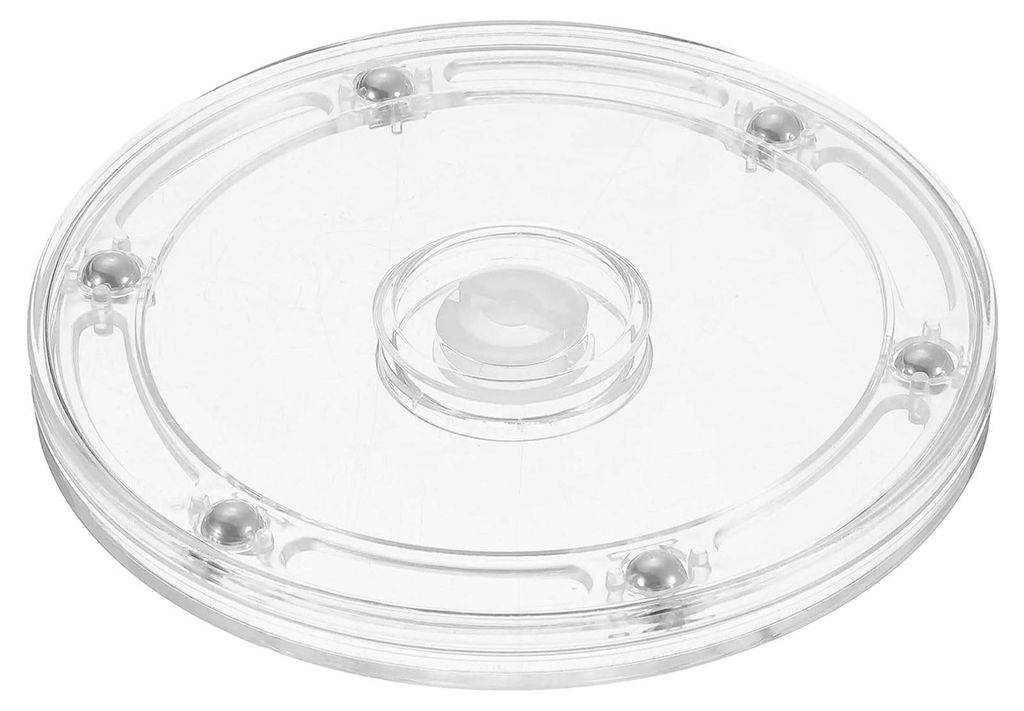 Drehteller aus Acryl (Lazy Susan), 12,7 cm (5 Zoll), transparent, kugelgelagert, um 360 Grad drehbar, für Gewürzregal, Tisch, Kuchen, Küche, Spe...