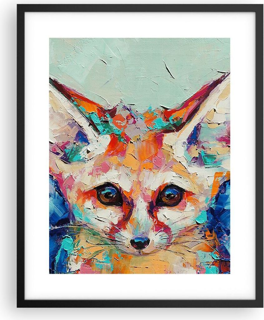 Gerahmtes Poster - Schwarzer Rahmen - Klein November Bunt - 40x50 cm - Wand Bild - Wanddeko - Wandbilder - Kunstposter - Wandposter - Bilderrahmen ...