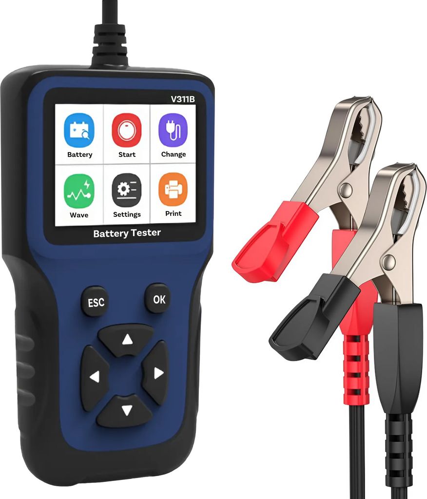 MMOBIEL Autobatterie Tester – Upgraded 12V Digitaler Autobatterie Messgerät Farbdisplay