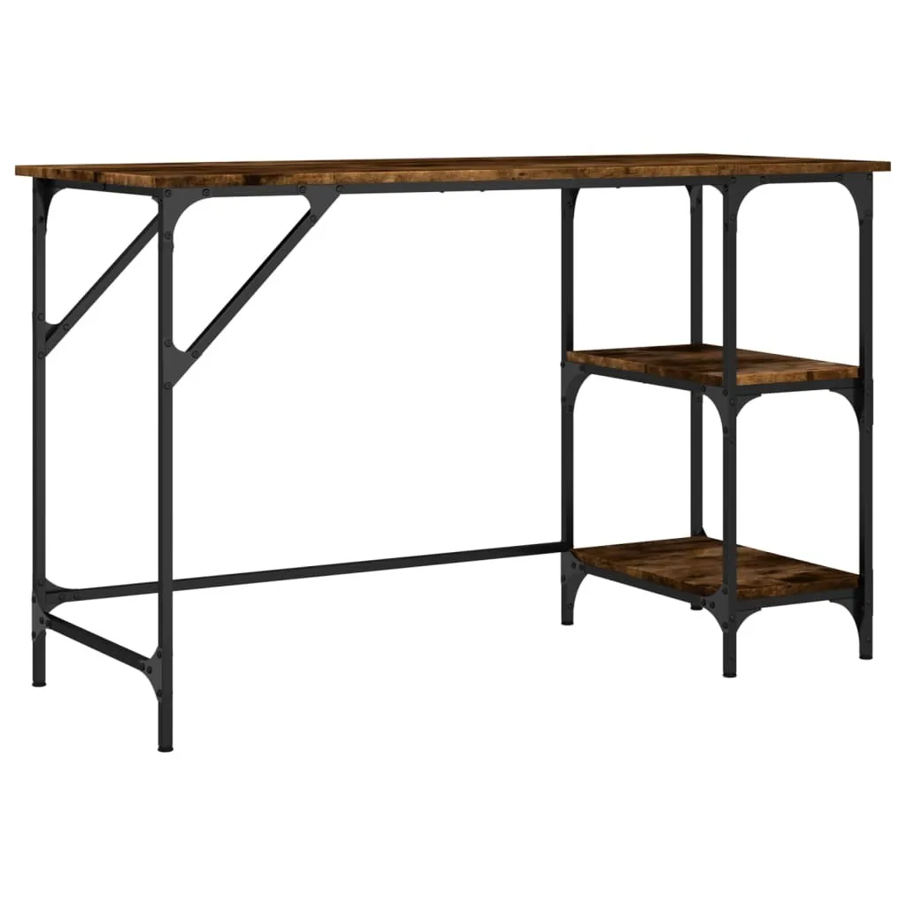 Tavolo da Scrittoio Rovere Fumé 120x50cm Metallo: Arredo Raffinato - 1