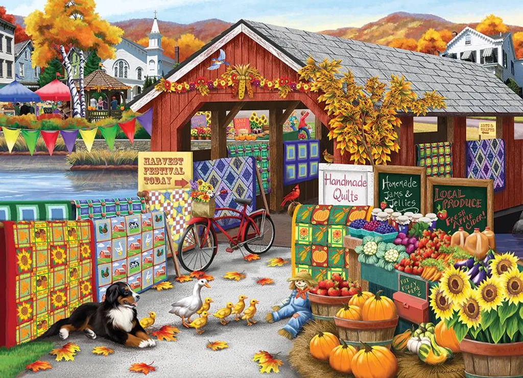 Cobble Hill Puzzle 500 Pièces XXL Harvest Festival - Pièces Grandes