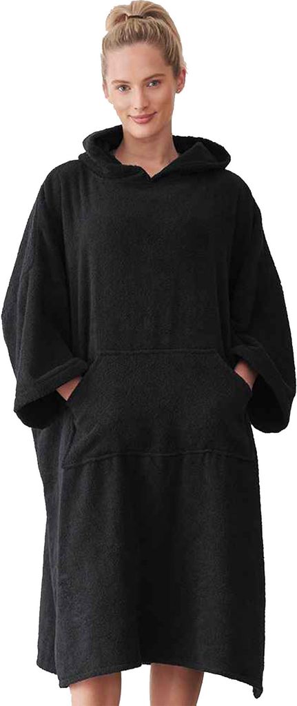 Towel City - Poncho für Herren/Damen Uni PC5030 (Einheitsgröße) (Schwarz)