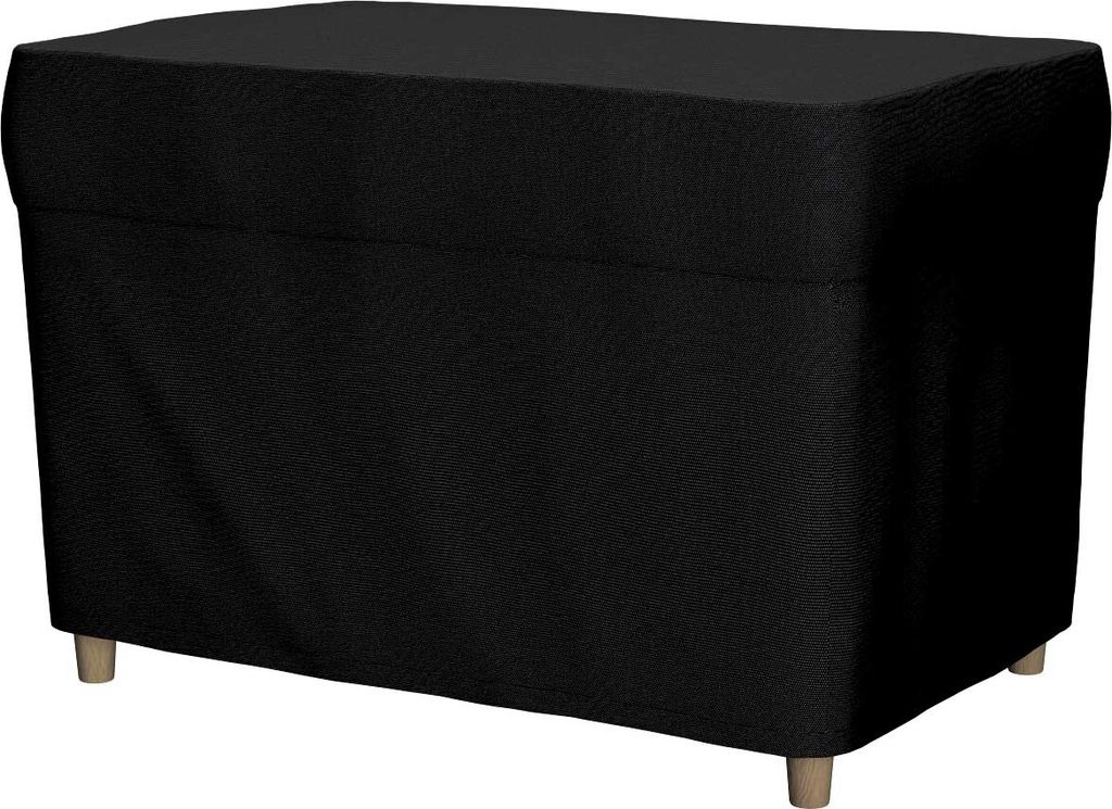 Dekoria Bezug für Fußhocker Strandmon, schwarz,
