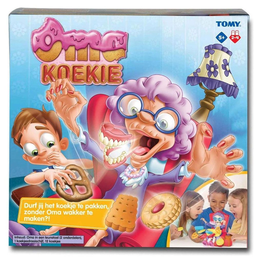 Tomy Gesellschaftsspiel Oma Koekie - spannendes Familienspiel für Kinder