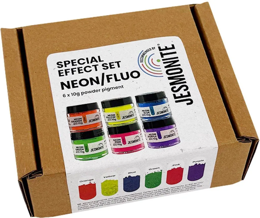 Pigment néon Jesmonite ultra-concentré : kit 6 couleurs haute opacité