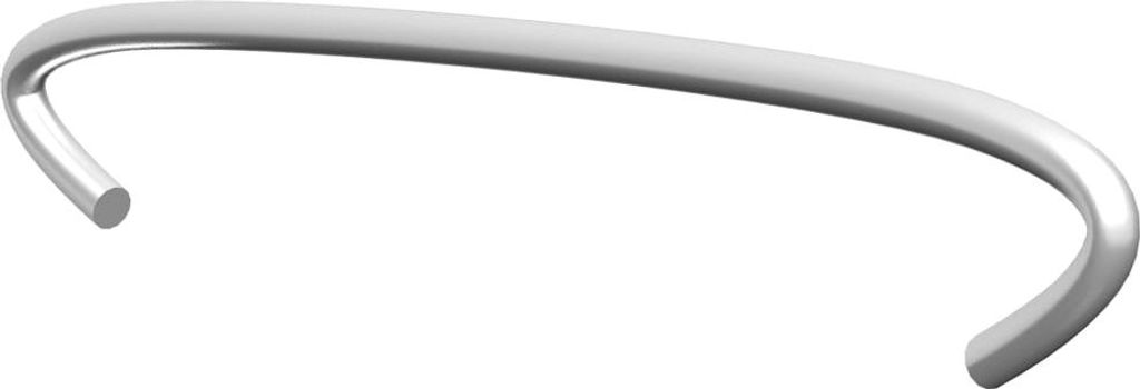 A single metal object, likely a spacer or support, is shown against a white background.