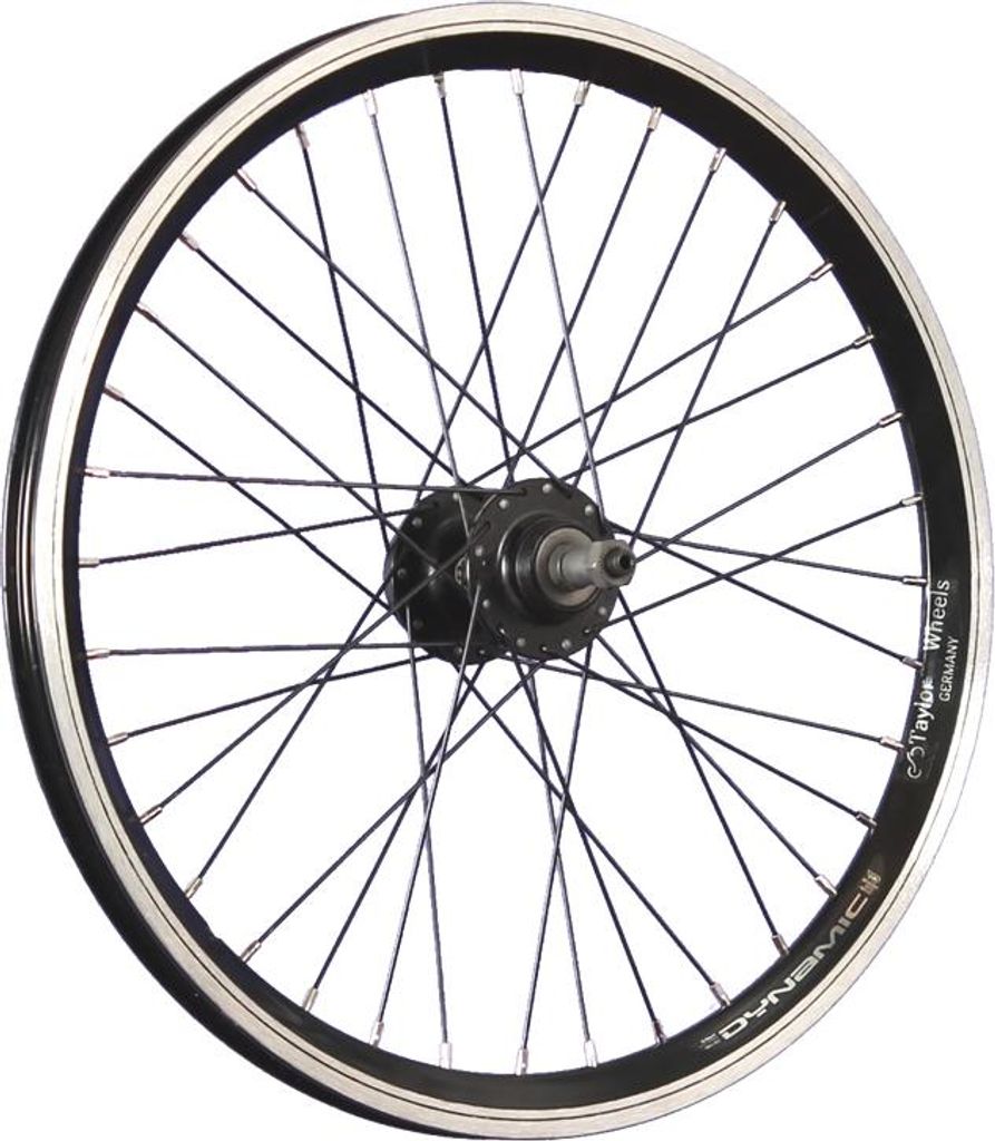 20 Zoll Hinterrad Grünert Dynamic4 Hohlkammer 6 Loch Disc 5-9 Schraubkranz fach schwarz