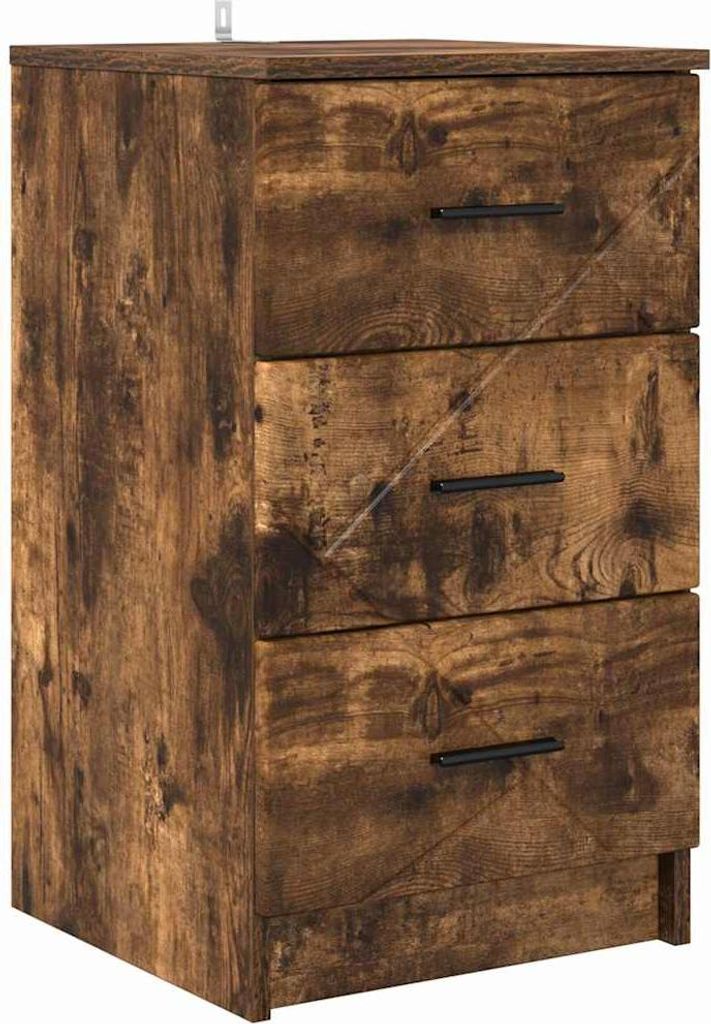 Nachttisch Räuchereiche 38 x 38 x 66 cm Holzwerkstoff