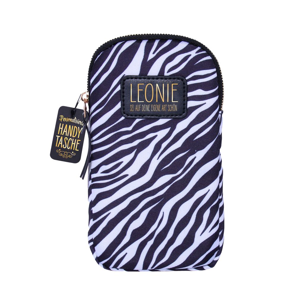 Handytaschen mit Kordel zum Umhängen Umhängetasche mit Reißverschluss -Handytasche Leonie