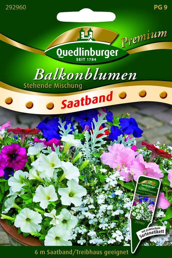 Saatband Balkonblumen, stehende Mischung Produktbild 