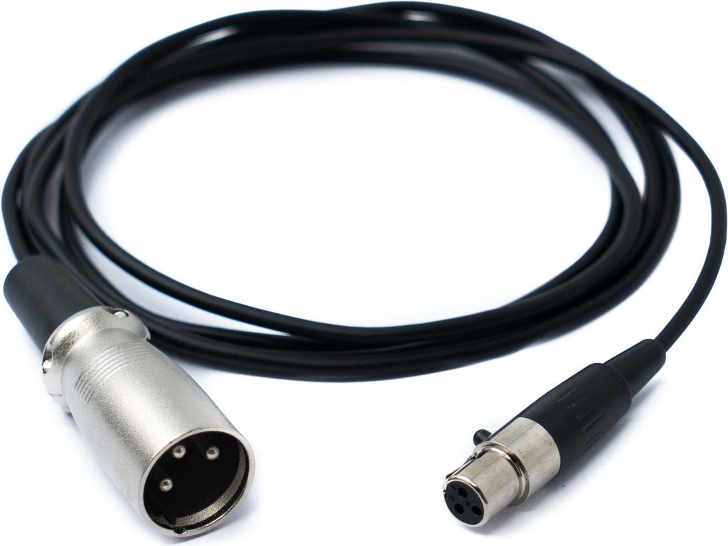 SYSTEM-S Audio Kabel 150cm Mini XLR 3 polig Buchse zu XLR 3 polig Stecker Adapter Schwarz