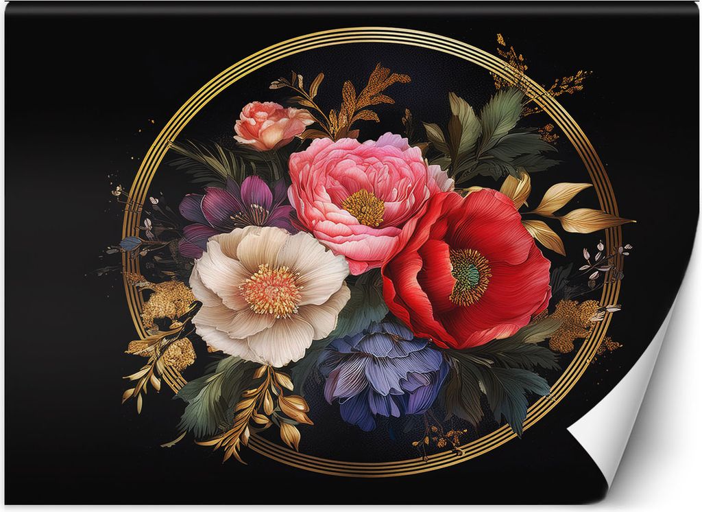 Vlies fototapete Natur Blumen Strauß 200x140 cm Feeby Bunt inkl. Kleber einfache Montage