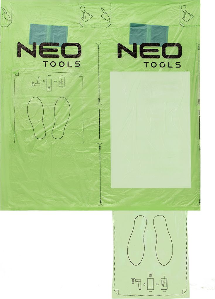 NEO TOOLS Lackschutzfolie für Auto 5in1 (Sitz, Lenkrad, Schalthebel, Handbuch, Teppich) - 200 Stück