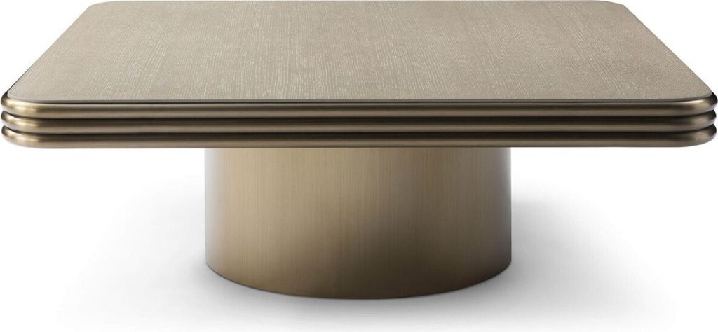 Casa Padrino Luxus Couchtisch Bronze 120 x 120 x H. 42,5 cm - Quadratischer Wohnzimmertisch - Wohnzimmer Möbel - Massivholz Möbel - Luxus Möbel ...