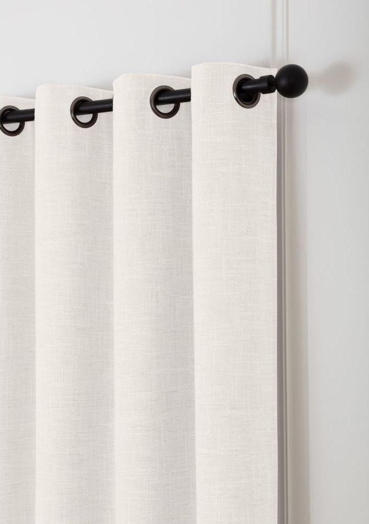 MOONDREAM Akustikvorhang 3in1 | Lärmschutz | Thermoisolierung | 100% Verdunkelung | Patentierte Technologie | Ösen | Beige MC636 | 130B x 250H cm
