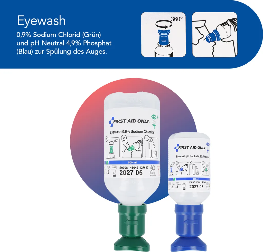 Kit secours DIN EN 15154-4 : solution d'urgence contre les projections - 8