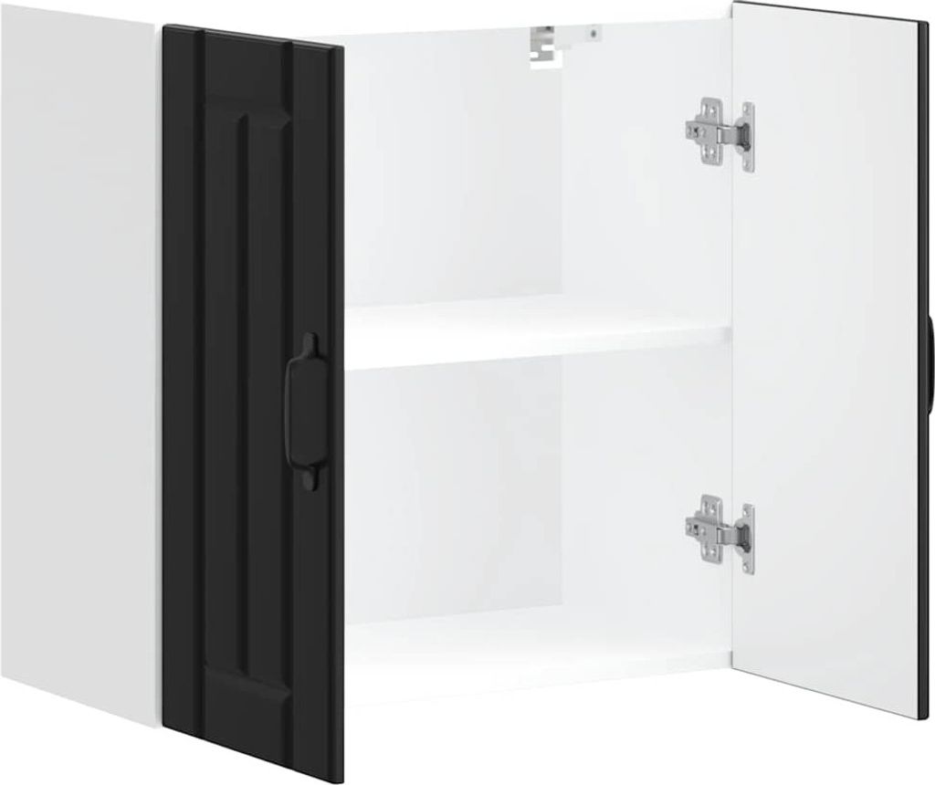 Hochwertig Küchen-Hängeschrank Lucca Schwarz Holzwerkstoff 853818