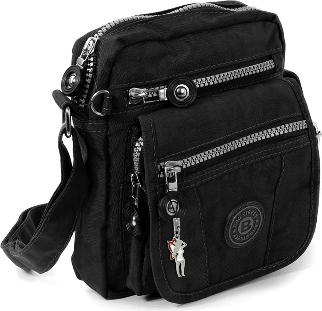Bag Street Nylon Tasche Damen Herren schwarz 15x8x18 D2OTJ215S