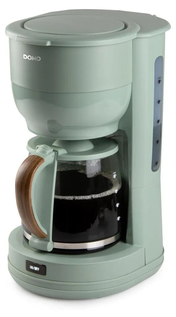 Cafetière Domo DO755K Wood You 1000W - 10 tasses avec finitions bois