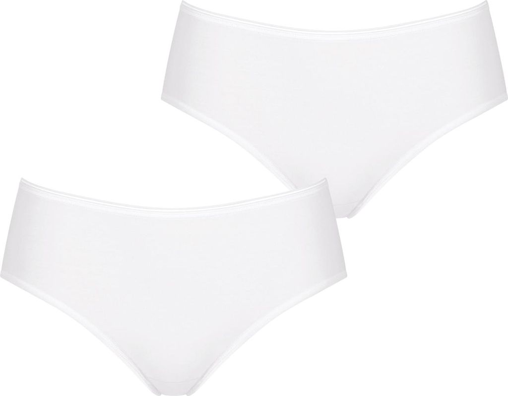 sloggi Damen Midislip 2-Pack Feel Sensational - WHITE - Größe 44