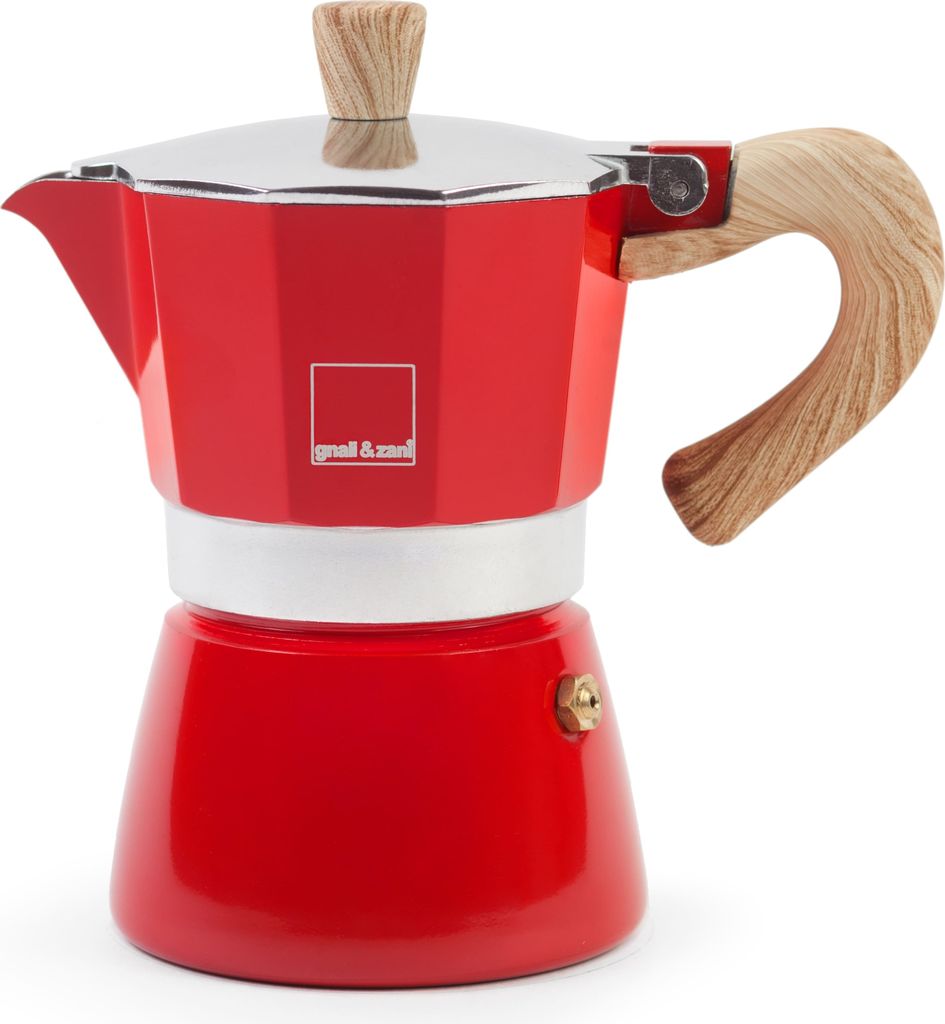 GNALI & ZANI Venezia - Espressokocher, rot, 6 Tassen Produktbild 