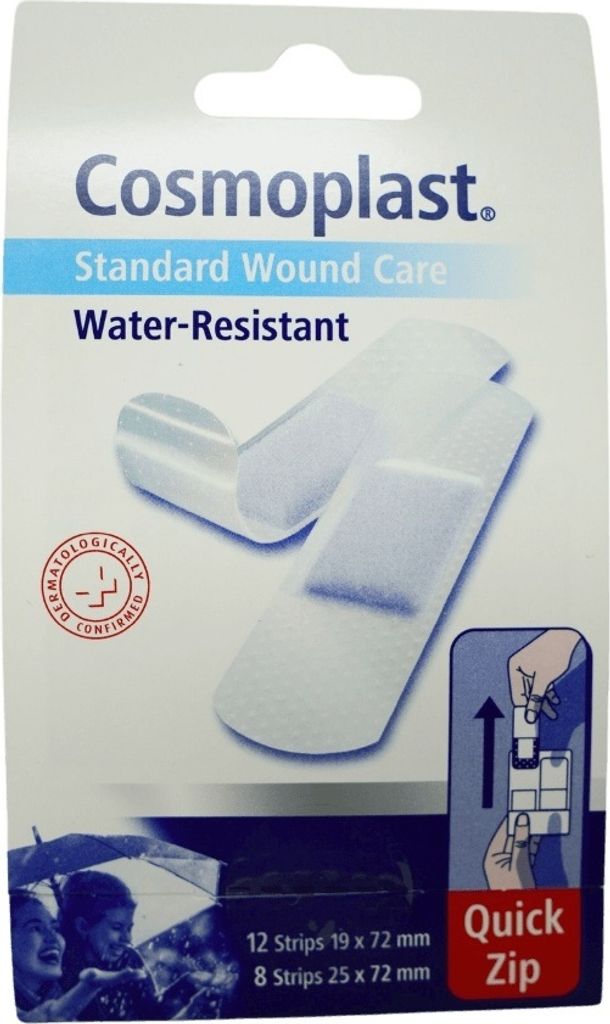 Cosmoplast Pflaster Quick Zip Water Resistant 20 Einheiten Produktbild 