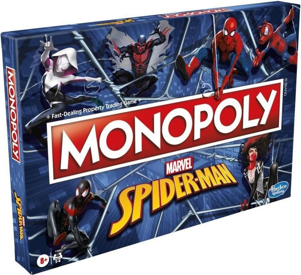 Hasbro Monopoly Spider-Man Brettspiel CZ Version ca. 40x27x4,5 cm für 2-6 Spieler ab 8 Jahren