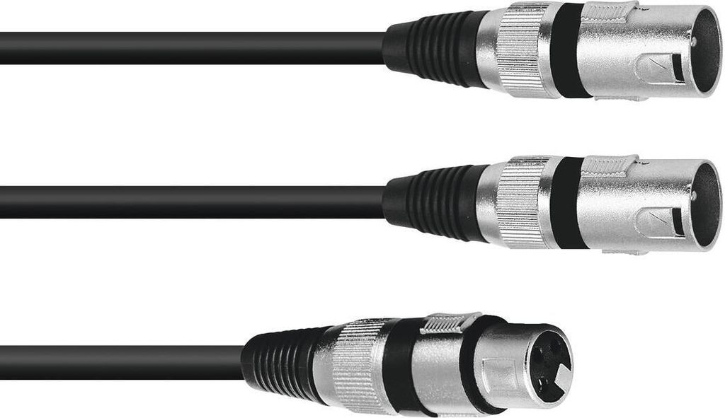 OMNITRONIC Câble adaptateur XLR(F)/2xXLR(M) 3m sw Image du produit 
