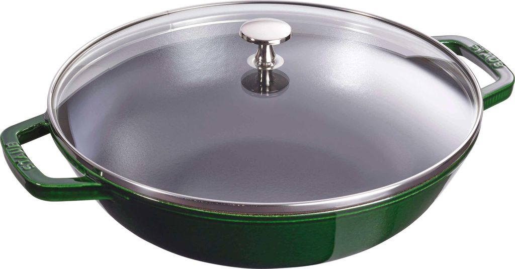 Staub - Liatinový wok s pokrievkou 30 cm zelený Obrázok produktu 