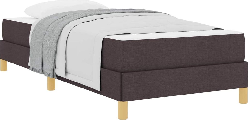 Boxspringbett mit Matratze Dunkelbraun 80 x 200 cm Stoff