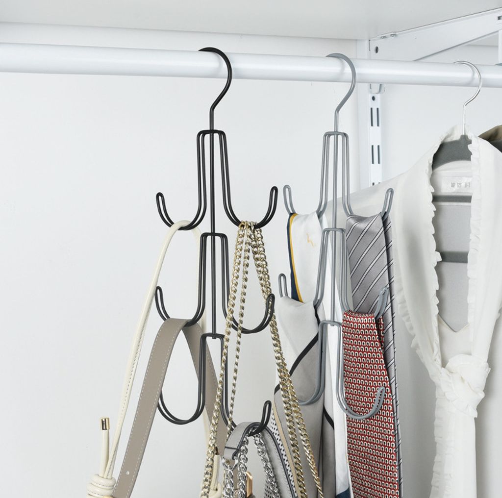 INF Home Closet Organizer Rack Schwarz