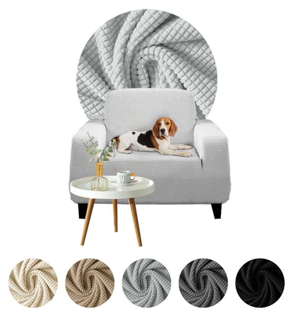 Elastischer Jacquard-Bezug für 1-Sitzer Sofa, Couch oder Produktbild 