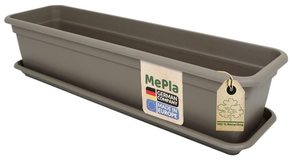 MePla - Set - Balkonkasten Balcony 80 cm + Untersetzer - Produktbild 